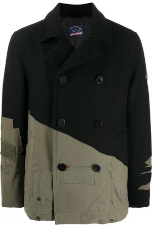 GREG LAUREN Caban à empiècements contrastants