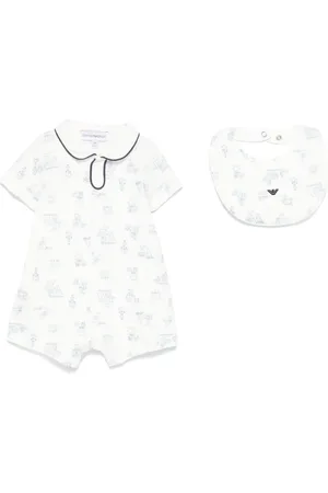 Emporio Armani Ensemble-barboteuse à logo imprimé