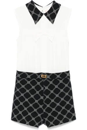 Elisabetta Franchi Combishort à logo en jacquard