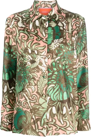 La DoubleJ Chemise Boy en soie à fleurs
