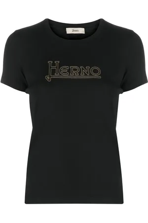 HERNO T-shirt à logo brodé