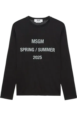 Msgm T-shirt en coton à slogan imprimé