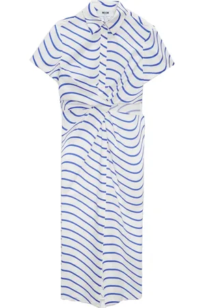 Msgm Robe longue à découpes