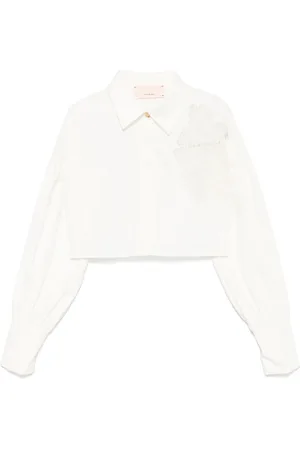 Elisabetta Franchi Chemise à appliqué dentelle