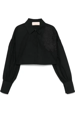 Elisabetta Franchi Chemise à appliqué dentelle
