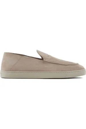 Giorgio Armani Mocassins en daim à logo embossé