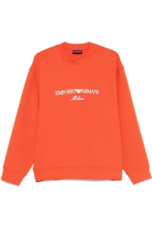 Emporio Armani Sweat en jersey doublé à logo brodé