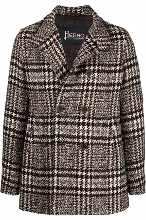 HERNO Manteau croisé à carreaux