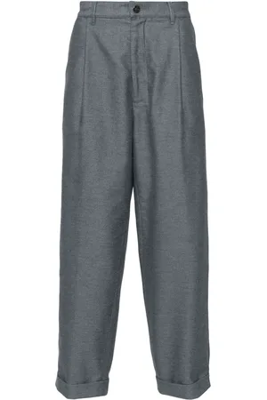 Giorgio Armani Pantalon en coton à plis