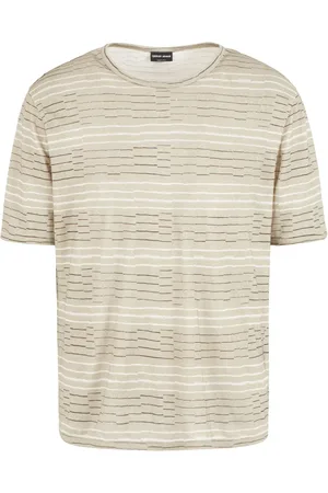 Giorgio Armani T-shirt en lin à rayures