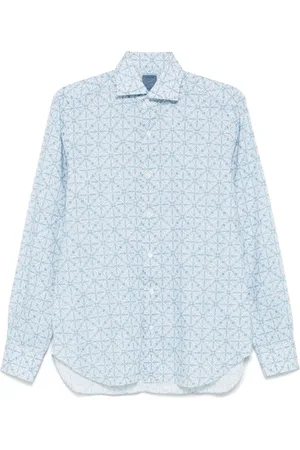BARBA Chemise imprimée à détail noué