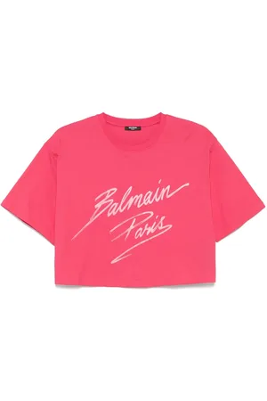 Balmain T-shirt à coupe crop