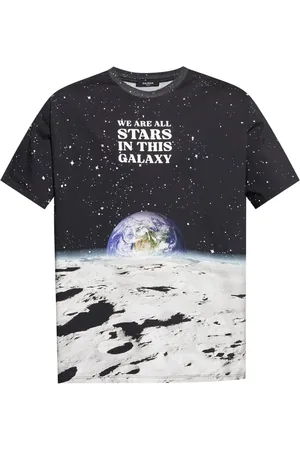 Balmain T-shirt à imprimé galaxie