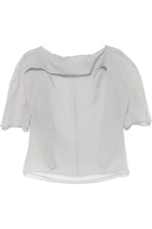 AMOMENTO Blouse à col noué