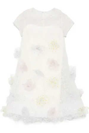Maison Ava Robe à fleurs appliquées