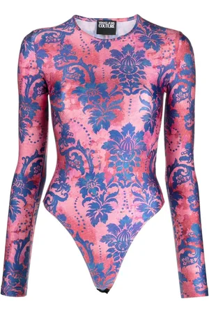 VERSACE Body fleuri à manches longues