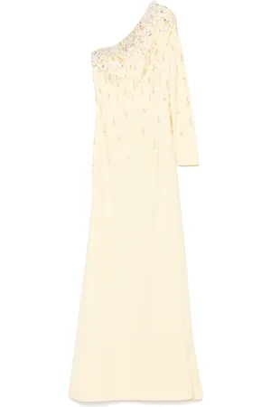 Dina Melwani Robe longue une épaule