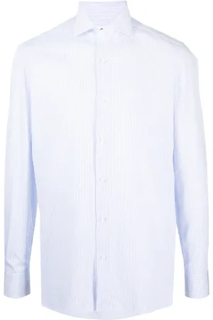 LUIGI BORRELLI NAPOLI Chemise rayée en coton à manches longues