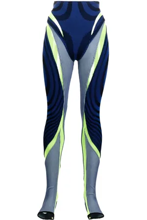 PAOLINA RUSSO Legging nervuré à empiècements contrastnats