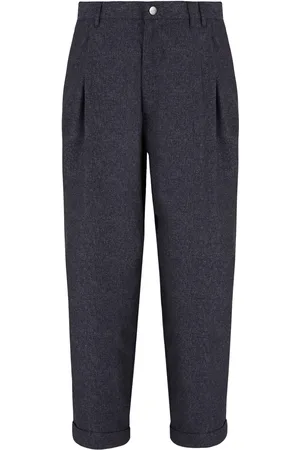 Giorgio Armani Pantalon fuselé court à design plissé