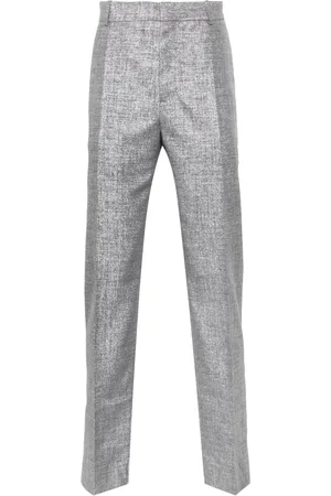 Alexander McQueen Pantalon à fini métallisé