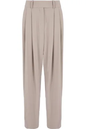 Giorgio Armani Pantalon de tailleur en soie mélangée
