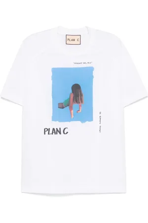 Plan C T-shirt à imprimé Marghe Nel Blu