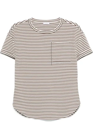 Brunello Cucinelli T-shirt rayé à manches longues