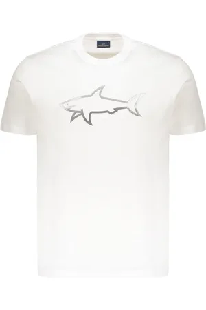 Paul & Shark T-shirt en coton à imprimé réfléchissant Shark