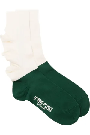 Issey Miyake Chaussettes bicolores à volants