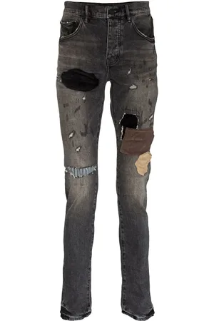Purple Brand Jean skinny à design patchwork