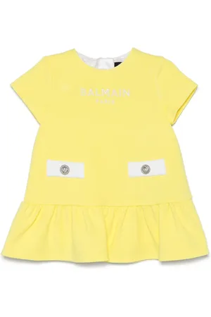 Balmain Robe à logo brodé