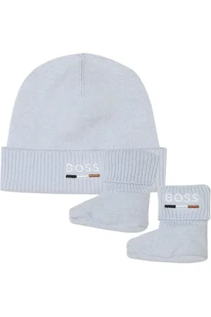 HUGO BOSS Ensemble bonnet-chaussons à logo brodé