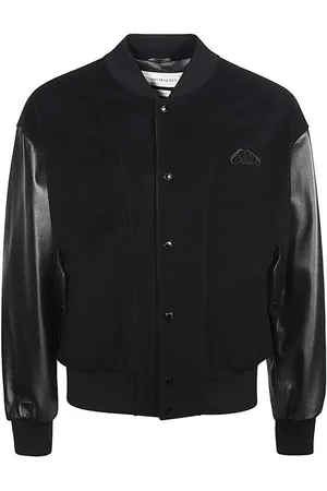 Alexander McQueen Veste en cuir à design à empiècements
