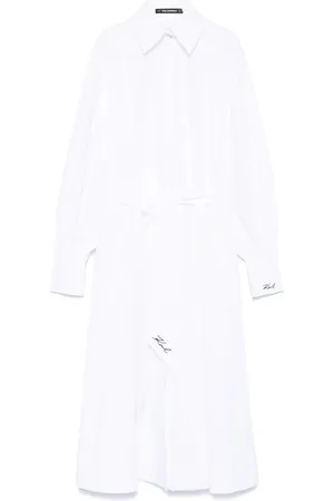 Karl Lagerfeld Robe en popeline à coupe mi-longue