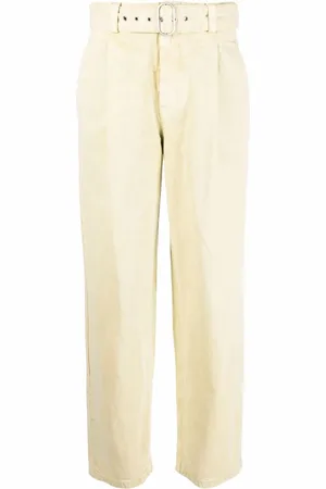 Jil Sander Jean droit à détails plissés