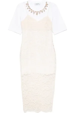 Blugirl Robe mi-longue brodée de dentelle