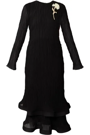 Erdem Robe à ourlet volanté