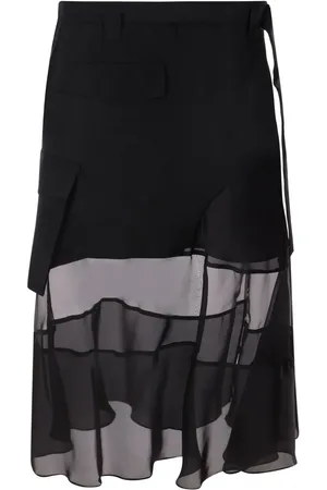 SACAI Jupe mi-longue à design asymétrique