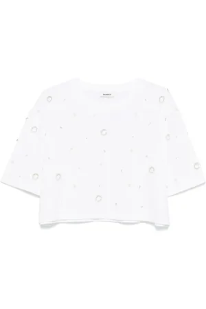 Sandro T-shirt à détails de perles