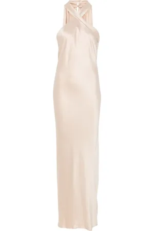 ACTUALEE Robe en satin à coupe longue