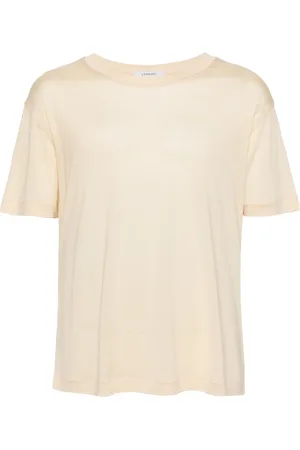 LEMAIRE T-shirt en soie à col rond