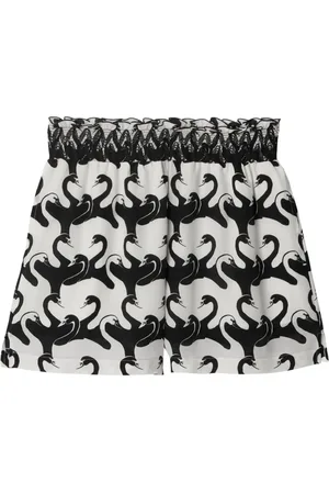 Burberry Short en soie à imprimé graphique
