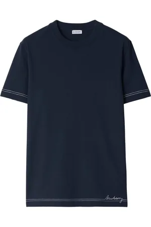 Burberry T-shirt en coton à coutures contrastantes