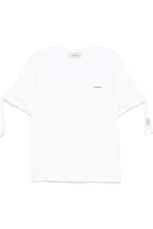 COPERNI T-shirt volanté à logo imprimé