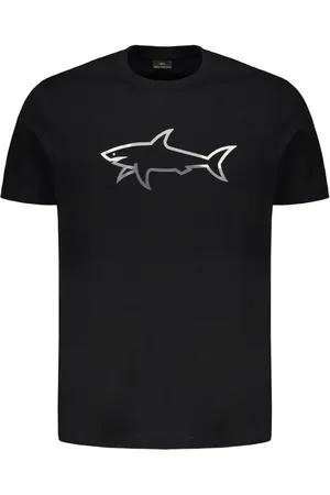 Paul & Shark T-shirt en coton à imprimé réfléchissant Shark