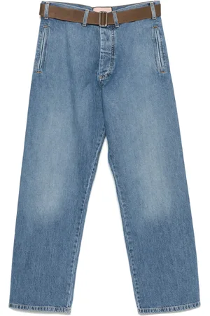 Plan C Jean droit à taille ceinturée