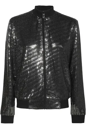 John Richmond Veste bomber à effet de brillance