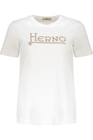 HERNO T-shirt à logo strassé