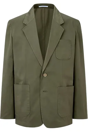 MAN ON THE BOON. Blazer en coton à simple boutonnage